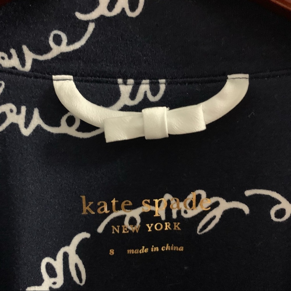 Kate Spade Pajama Top Love lettering design Size small Navy Blue - Picture 4 of 6